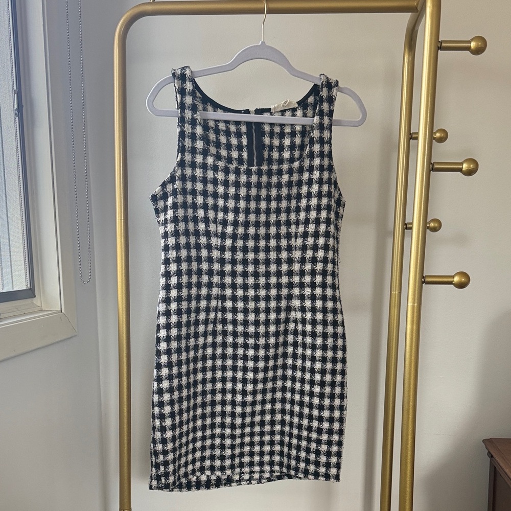 Kingston Black and White Checkered Mini Dress